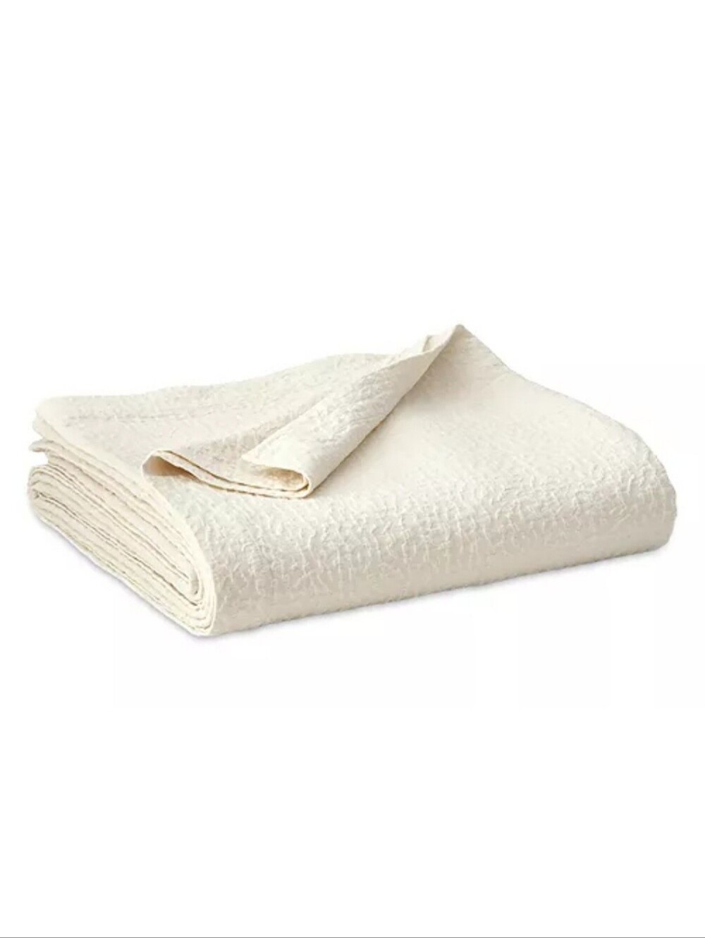 Boll & Branch Dappled Vela Classic Organic Cotton Coverlet KING Cream
